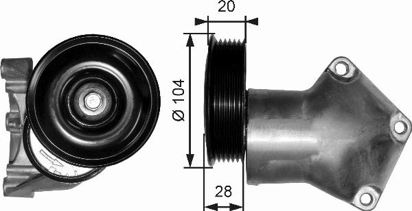GATES T38202 - NAPINACZ PASKA WIELOROWK. FORD