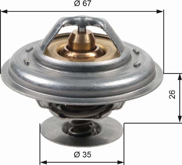 GATES TH13287G1 — Termostat, środek chłodzący