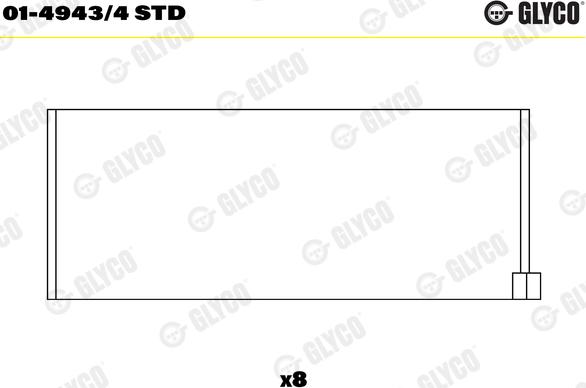 Glyco 01-4943/4 STD — Łożysko korbowodu