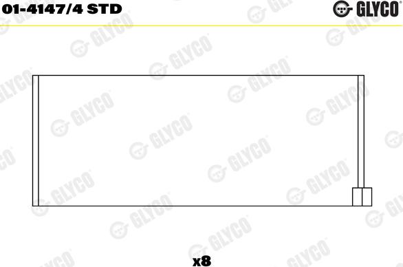 Glyco 01-4147/4 STD — Łożysko korbowodu