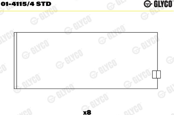 Glyco 01-4115/4 STD — Łożysko korbowodu