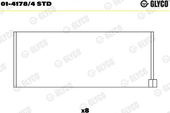 Glyco 01-4178/4 STD — Łożysko korbowodu