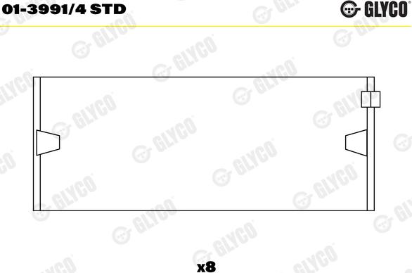 Glyco 01-3991/4 STD — Łożysko korbowodu