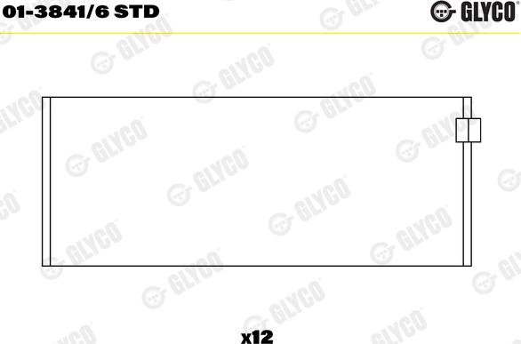 Glyco 01-3841/6 STD — Łożysko korbowodu