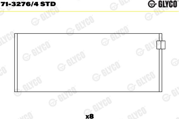 Glyco 71-3276/4 STD — Łożysko korbowodu