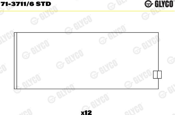 Glyco 71-3711/6 STD - Panewki korbowodowe
