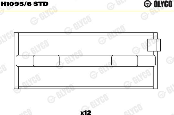 Glyco H1095/6 STD — Tuleja łożyska wału korbowego