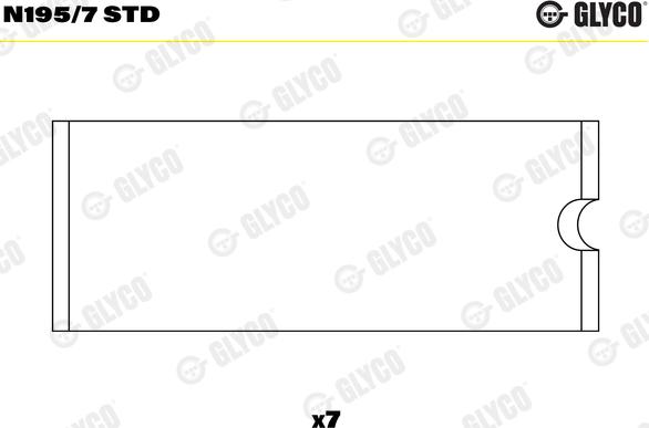Glyco N195/7 STD — Łożysko wału rozrządu