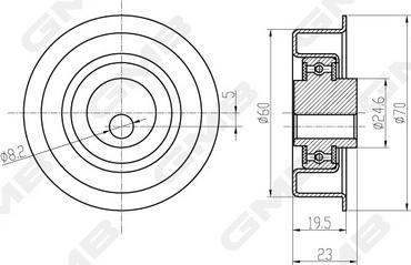 GMB GT80480 - KOLO NAPINACZA PASKA GALANT 2.0.2.4