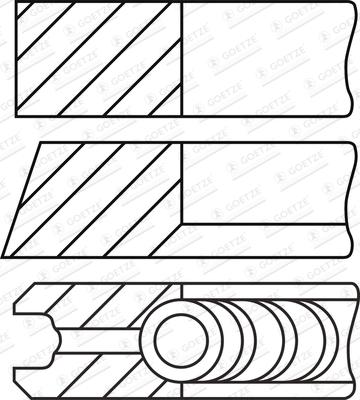 Goetze 08-451400-00 - PIERŚCIENIE TŁOKOWE VW 3.0TDI STD