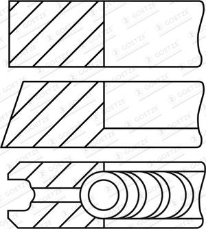 Goetze 08-451400-00 - PIERŚCIENIE TŁOKOWE VW 3.0TDI STD