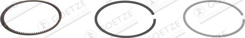 Goetze 08-453300-00 — Zestaw pierścieni tłokowych