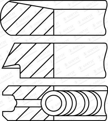 Goetze 08-452400-00 - PIERŚCIENIE TŁOKOWE FORD FIESTA 1.5TDCI 12-