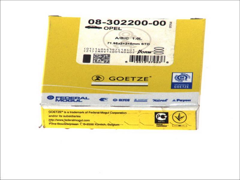 Goetze 08-302200-00 - Zestaw pierścieni tłoka