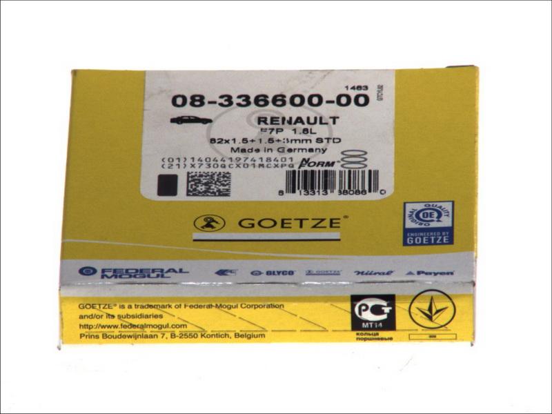 Goetze 08-336600-00 - PIERŚCIENIE TŁOKOWE RENAULT CLIO