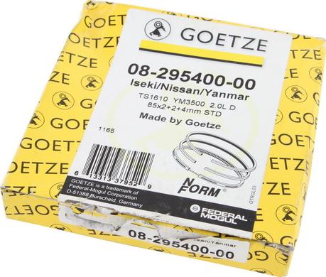 Goetze 08-295400-00 - Zestaw pierścieni tłoka