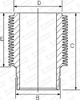 Goetze 14-900080-00 — Tuleja cylindrowa