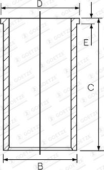 Goetze 14-028932-00 — Tuleja cylindrowa
