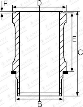 Goetze 15-570060-00 — Tuleja cylindrowa