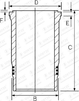 Goetze 15-450630-00 — Tuleja cylindrowa
