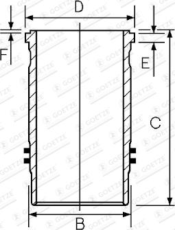 Goetze 15-570030-00 — Tuleja cylindrowa