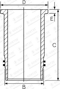 Goetze 15-451040-00 — Tuleja cylindrowa