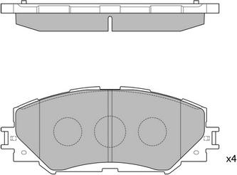 Hi-Q SP2093 - Klocek hamulcowy kpl.