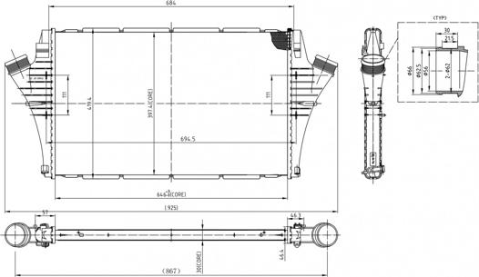 Hart 642 956 - CHŁODNICA POWIETRZA DOŁADOWUJĄCEGO - INTERCOOLER