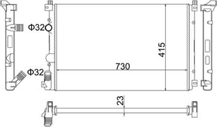 Hart 605 896 — Chłodnica, układ chłodzenia silnika
