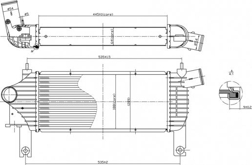 Hart 614 060 - CHŁODNICA POWIETRZA DOŁADOWUJĄCEGO - INTERCOOLER