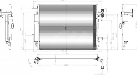 Hart 616 789 - CHŁODNICA KLIMATYZACJI - SKRAPLACZ