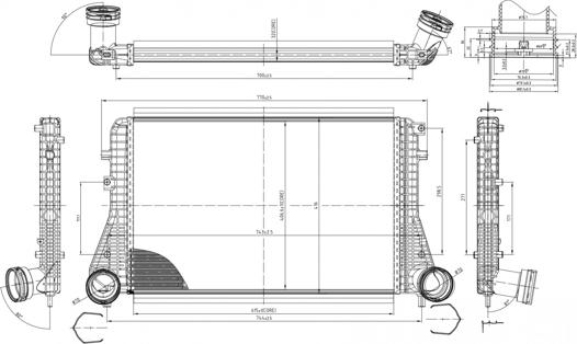 Hart 612 542 - CHŁODNICA POWIETRZA DOŁADOWUJĄCEGO - INTERCOOLER