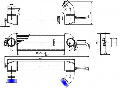 Hart 620 793 - CHŁODNICA POWIETRZA DOŁADOWUJĄCEGO - INTERCOOLER