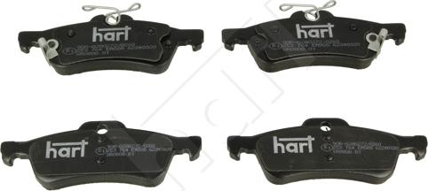 Hart 253 764 — Zestaw klocków hamulcowych, hamulce tarczowe