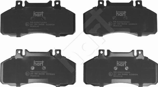 Hart 267 360 - KLOCKI HAMULCOWE TYŁ