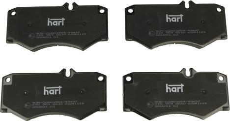 Hart 215 959 — Zestaw klocków hamulcowych, hamulce tarczowe