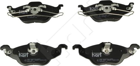 Hart 215 954 — Zestaw klocków hamulcowych, hamulce tarczowe