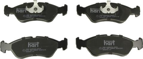 Hart 215 958 — Zestaw klocków hamulcowych, hamulce tarczowe