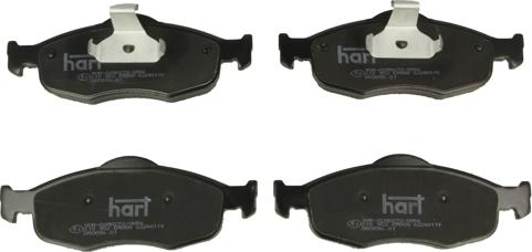 Hart 215 952 — Zestaw klocków hamulcowych, hamulce tarczowe