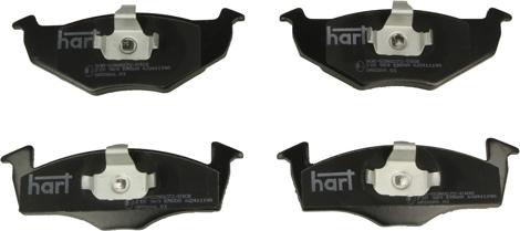 Hart 215 969 — Zestaw klocków hamulcowych, hamulce tarczowe