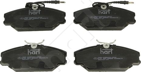 Hart 215 960 — Zestaw klocków hamulcowych, hamulce tarczowe