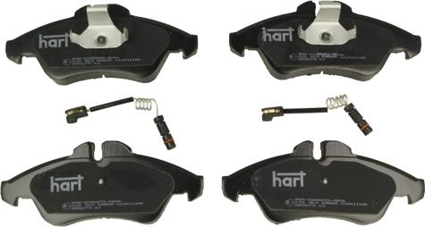 Hart 215 963 — Zestaw klocków hamulcowych, hamulce tarczowe