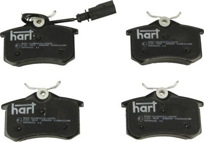 Hart 215 904 — Zestaw klocków hamulcowych, hamulce tarczowe