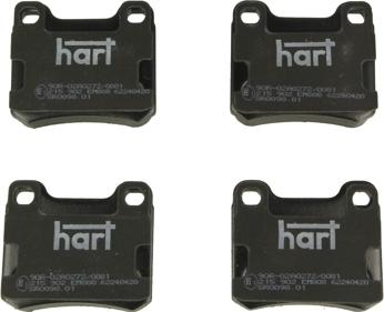Hart 215 902 — Zestaw klocków hamulcowych, hamulce tarczowe