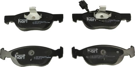 Hart 215 910 — Zestaw klocków hamulcowych, hamulce tarczowe