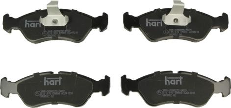 Hart 215 918 — Zestaw klocków hamulcowych, hamulce tarczowe