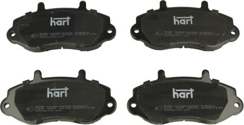 Hart 215 933 — Zestaw klocków hamulcowych, hamulce tarczowe