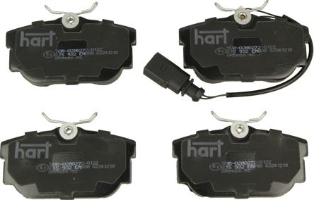 Hart 215 932 — Zestaw klocków hamulcowych, hamulce tarczowe