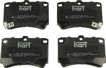 Hart 215 921 — Zestaw klocków hamulcowych, hamulce tarczowe