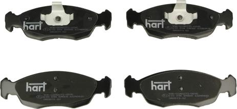 Hart 215 894 — Zestaw klocków hamulcowych, hamulce tarczowe